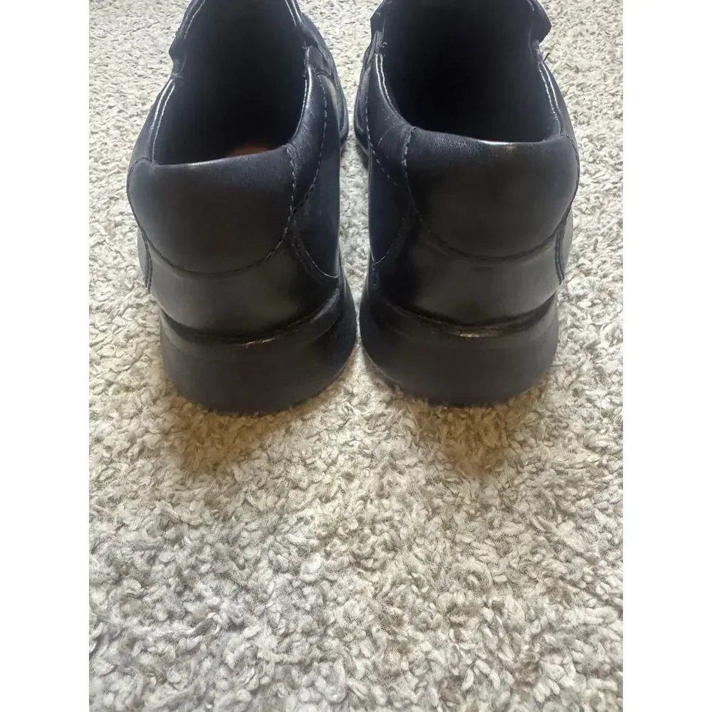Clarks Collection Men’s Black Leather Slip On Loafers Comfort Shoes US 9 Wide